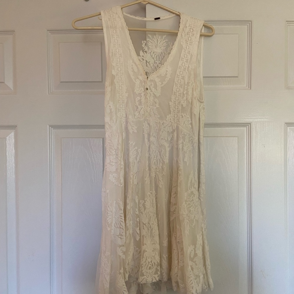 Free People white lace dress